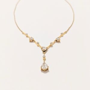 Cookie Lee Y Design Dainty Gold Pendant 19" Necklace Wedding Bridesmaid gift